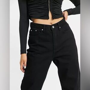 Missguided Size 6 Black Riot High Waisted Mom Jeans